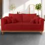 Imagem de Sofá Viena Beny 3 Lugares Suede Vermelho