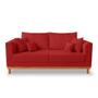 Imagem de Sofá Viena Beny 3 Lugares Suede Vermelho