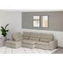 Imagem de Sofá Volt com Chaise 3,80m em Suede Veludo Castor - Home Mobily