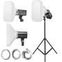 Imagem de Softbox Difusor Para Flash Speedlite Redondo Retangular Godox Ml-cs1625 Com Tripé 2m