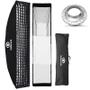 Imagem de Softbox Greika 35x140cm Retangular Strip Light com Grid para Flash com Sistema Bowen