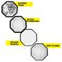 Imagem de Softbox Octa 65cm Dobravel Grid Bowens + Suporte Flash Greika 2 Em 1