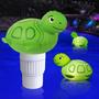 Imagem de Solar Pool Chlorine Floater Uekars Turtle com luz 28cm