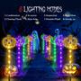 Imagem de Solar Pumpkin Stake Lights Meters, pacote com 6 unidades, Halloween Outdoor