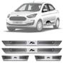 Imagem de Soleira de Aço Inox Escovado Ford Ka 4 Portas 2015 16 17 18 19