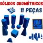 Imagem de Sólidos Geométricos 11 Peças em Madeira para o Aprendizado de Figuras Geométricas