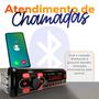 Imagem de Som Automotivo Controle Bluetooth Aparelho Mp3 Player Espelhamento Chamadas Usb Sd Auto Radio Fm