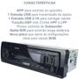 Imagem de Som Automotivo H-Tech Auto Rádio USB Conexão Bluetooth SD Card 2.0 DSP App CarMedia HT-1523