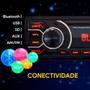 Imagem de Som Automotivo Radio 2 Usb Carrega Cel Bluetooth Sd Controle