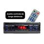 Imagem de Som Automotivo Rádio FM Bluetooth Micro SD Auxiliar USB RCA com Controle LED Vermelho Roadstar - RS-2604BR Plus