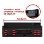 Imagem de Som Radio Mp3 Bluetooth Automotivo  Visor Com Led 2 Usbs Fm Leitor de SD Com suporte