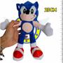 Imagem de Sonic Boneco com Relógio Pelúcia Infantil