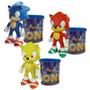 Imagem de Sonic ul, Vermelho E Amarelo- Kit Com 3 Bonecos + Canecas
