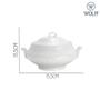 Imagem de Sopeira com Tampa de Porcelana Branca Limoges Vendange 4 Litros Wolff