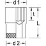 Imagem de Soquete 3/8 Pol x 13 mm Estriado D30 014019 GEDORE