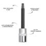 Imagem de Soquete Multidentado Longo 1/2" x M8 Gedore Red