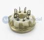 Imagem de Soquete para Válvula de 8 Pinos (Octal) Cerâmico com anel de Fixação (Solda Fio) - 8PINS