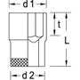 Imagem de Soquete Sextavado Encaixe 1/2 Pol X 13 mm 015008 GEDORE