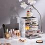 Imagem de Sorbus Luxe Marble Cosmetic Makeup and Jewely Storage Case Display - Design Espaçoso - Ótimo para Banheiro, Cômodo, Vaidade e Bancada (3 Grandes, 4 Gavetas Pequenas, Estampa de Mármore)