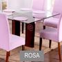Imagem de Sousplat Com Base MDF E Capas Com Elástico 35cm x 35cm Em Malha Gel Lisa Kit 04 Peças - Rosa
