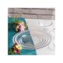 Sousplat Cristal Transparente 32cm Jogo Americano Flor Wolff Imagem de Sousplat Cristal Transparente 32cm Jogo Americano Flor Wolff