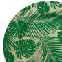 Imagem de Sousplat Palm Beach Estampado Verde - 33cm - Eleve o Luxo em sua Casa com Nosso Sousplat Clássico! - Estilo Requinte em Decoração!