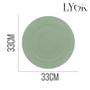 Imagem de Sousplat Redondo Plástico Onix Verde 33cm Base de Prato Lyor