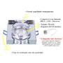 Imagem de Spot Cristal Quadrado Embutir Espelhado para Gu10 Mr16 Dicroica Ac593