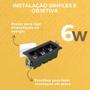 Imagem de Spot Embutir De Led Luzon 6w Linear Branco Preto Luz Quente Neutra