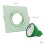 Imagem de Spot Led Emb Quadrado Verde Menta 10Cm Incluso Lâmp Verde 4W