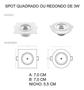 Imagem de Spot led embutir quadrado 3w 3000k bivolt avant