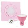 Imagem de Spot Led Embutir Quadrado Rosa 10Cm Incluso Lâmp Rosa 4W Biv