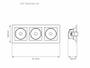 Imagem de Spot LED Frame de Embutir Quadrado Recuado 3xMR16 15W - Taschibra