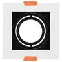 Imagem de Spot Para Lampada Dicroica Black+Decker Decor Quadrado Mr16 Branco Com Preto - Bds3-0007