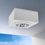 Imagem de Spot Plafon Sobrepor Box Quadrado AR111 Direcionável Branco + Led 12w