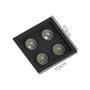 Imagem de Spot Quadruplo Embutir Quadrado Recuado Mr16 + Led 4,8w