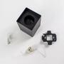 Imagem de Spot Sobrepor Quadrado P/ Lâmpada Dicroica Gu10 Mr16 Bivolt Cor Preto 110V/220V - RG LED