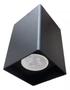 Imagem de Spot Sobrepor Quadrado P/ Lâmpada Dicroica Gu10 Mr16 Bivolt Cor Preto 110V/220V - RG LED
