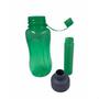 Imagem de Squeeze Garrafa de Água Verde com Tubo de Gelo 600 ml Esportiva Escola Academia Caminhada Cores