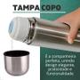 Imagem de Squeeze Inox Garrafa Térmica Quente Frio 460ml Agua Café Cha