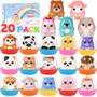 Imagem de Squishy Toys YEGEER, pacote com 20 animais de crescimento lento com recipiente