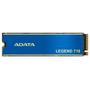Imagem de SSD Adata Legend 710, 512GB, M.2 2280 PCIe GEN3x4, NVMe 1.4, Leitura: 2.400 MB/s e Gravação: 1.800 MB/s, Azul - ALEG-710-512GCS