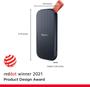 Imagem de SSD Externo Portátil Sandisk, 2TB, USB, Leitura: 800MB/s, Preto e Laranja - SDSSDE30-2T00-G26