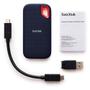 Imagem de SSD Externo Portátil SanDisk Extreme, 1TB, USB 3.1, Leitura: 1050 MB/s e Gravação: 1000 MB/s, Preto e Laranja - SDSSDE61-1T00-G25