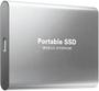 Imagem de SSD portátil de 12 TB Unidade de Estado Sólido Externo Tipo-C/USB Mobile SSD externo para PC/Notebook, Mac, PS4 & Xbox (12TB, Prata)