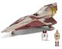 Imagem de Star Wars Micro Galaxy Squadron - Caça Estelar Jedi Starfighter 13 Cm Com 2 Bonecos Obi Wan Kenobi e R4-P17 - Sunny