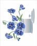 Imagem de Stencil 20X25 - Pote Com Flores Amor Perfeito - OPA 3476