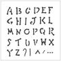 Imagem de Stencil de Acetato para Pintura OPA 14 x 14 cm - 973 Alfabeto I