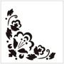 Imagem de Stencil de Acetato para Pintura OPA 14 x 14 cm - 984 Cantoneira Floral