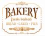 Imagem de Stencil de Acetato para Pintura OPA 20 x 25 cm Frase Bakery Fresh Baked  OPA3177
